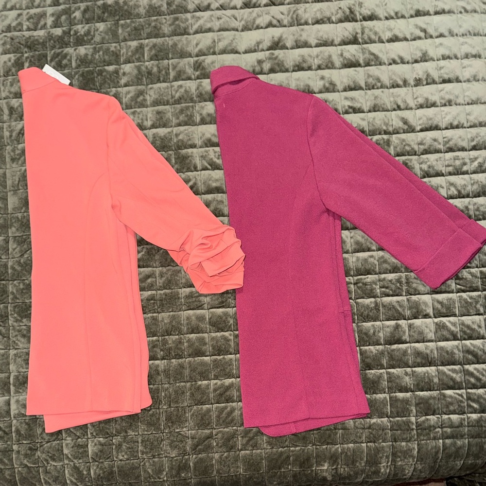 Maurice’s Coral and Magneta Blazers